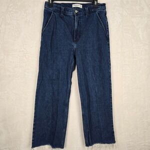 Abercrombie & Fitch 90s Relaxed High Rise Straight Leg Jeans Dark Wash Size 8L